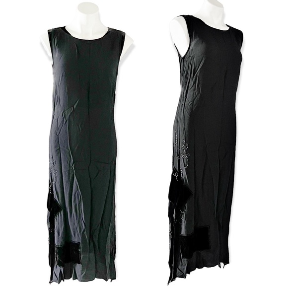 J.Jill Whisper Crepe Black Maxi Dress Size 8 NWT $129.00 - Picture 3 of 17